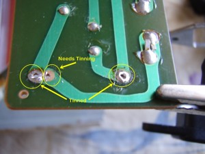 Brother Knitting Machine Repair 10 - Tinned holes