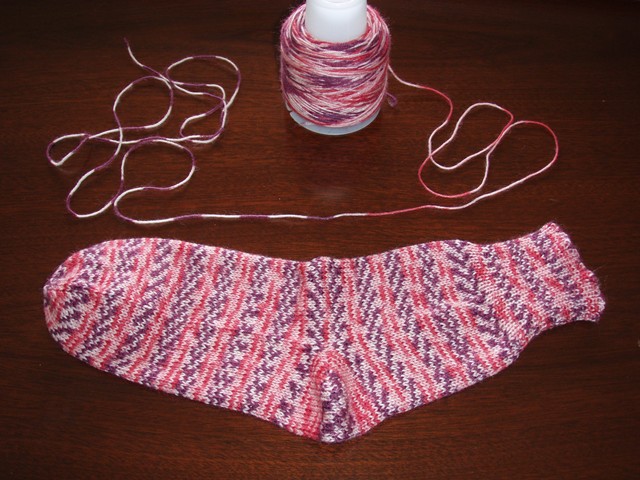 machine knitting socks 16