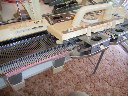 machine knitting simple cast on 5